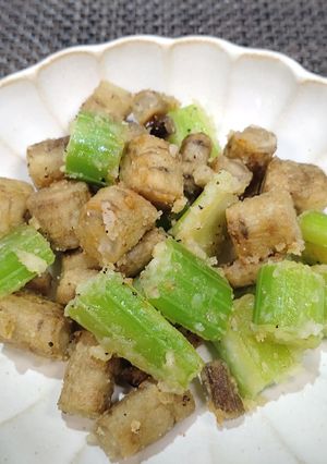 ごぼうとセロリのマヨネーズ炒め-レシピのメイン写真