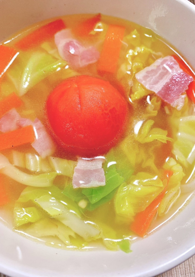野菜たっぷりフォー　丸ごと湯むきトマト-レシピのメイン写真