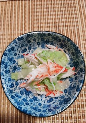 白菜とカニかまの酢の物-レシピのメイン写真