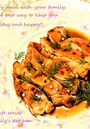 食卓に春❤照り焼き鶏ももバルサミコソース-レシピのメイン写真