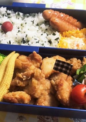 時短　お弁当盛り付け記録22 唐揚げ-レシピのメイン写真