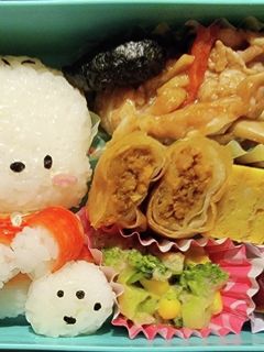 ポチャッコおにぎり弁当!-レシピのメイン写真