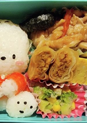 ポチャッコおにぎり弁当!-レシピのメイン写真