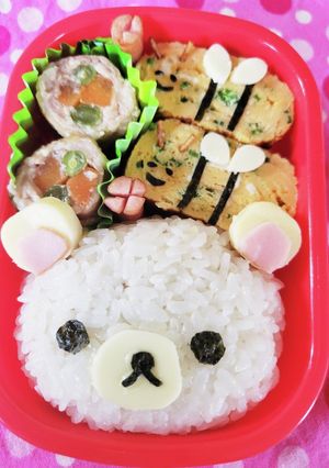春キャラ弁☆コリラックマとミツバチ弁当☆-レシピのメイン写真