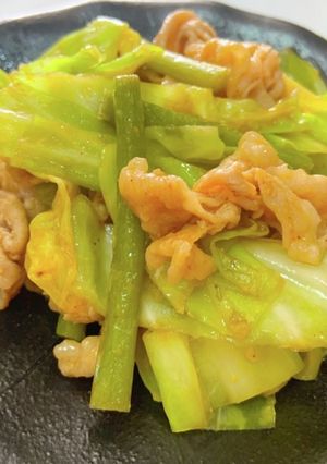 減塩❁ 豚肉とキャベツのみそ炒め-レシピのメイン写真