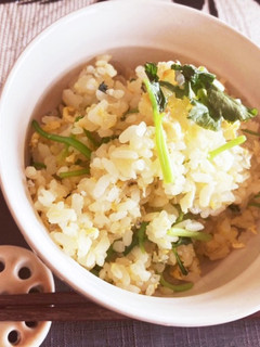 卵とミツバの和風炒飯-レシピのメイン写真