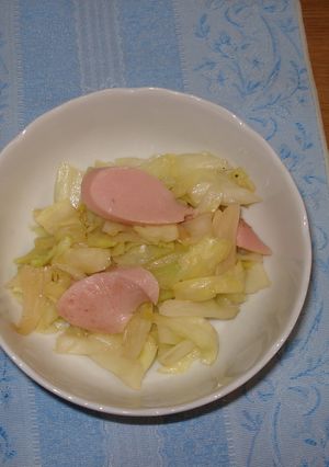 おさかなウインナーとキャベツ炒め-レシピのメイン写真