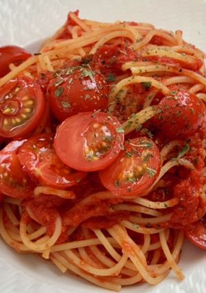 ぱすた日記/Wトマトのパスタ-レシピのメイン写真