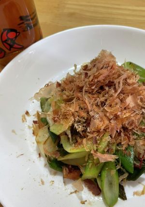 簡単梅ねぎ鰹炒めSPI-レシピのメイン写真