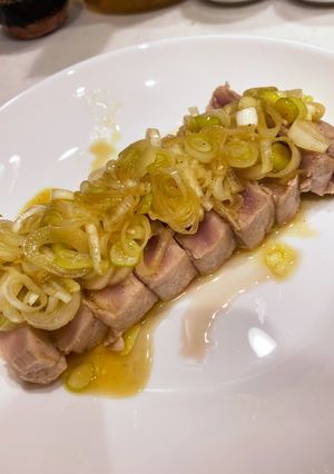 ネギ塩ソース！マグロのステーキ！-レシピのメイン写真