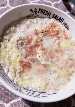 レンジでオートミールの鮭チーズリゾット-レシピのメイン写真