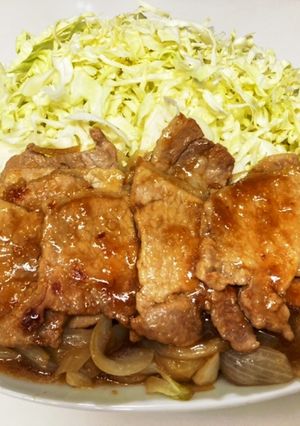 パパの生姜焼き　〜玉ねぎキャベツ多めで〜-レシピのメイン写真