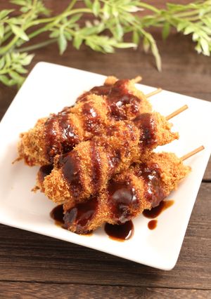 簡単！焼き鶏もも串のチキンカツ-レシピのメイン写真