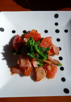 トマトと菜花のペペロン風-レシピのメイン写真