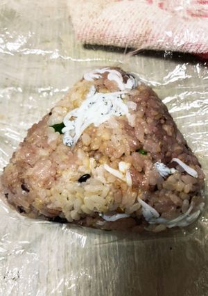 しらすとネギ梅おにぎり-レシピのメイン写真