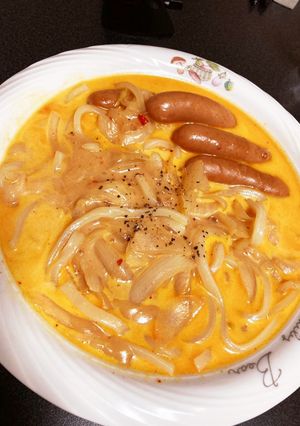 韓国のロゼ風うどん-レシピのメイン写真