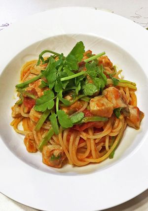 芹とメカジキのスパゲッティ-レシピのメイン写真