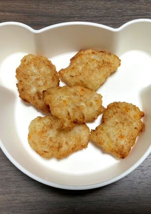 離乳食幼児食ふわふわ山芋チキンナゲット　-レシピのメイン写真