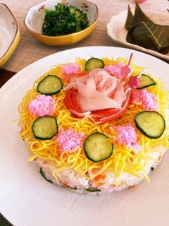 初節句は簡単ちらし寿司ひなケーキ-レシピのメイン写真