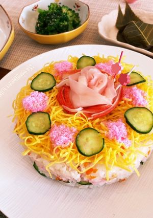 初節句は簡単ちらし寿司ひなケーキ-レシピのメイン写真