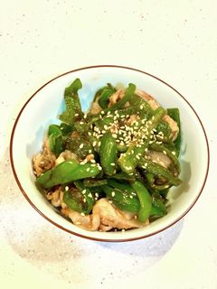 ピーマンと豚肉の焼肉のたれ炒め-レシピのメイン写真