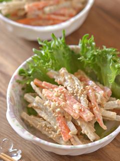 ごぼうと人参の味噌マヨサラダ【作り置き】-レシピのメイン写真