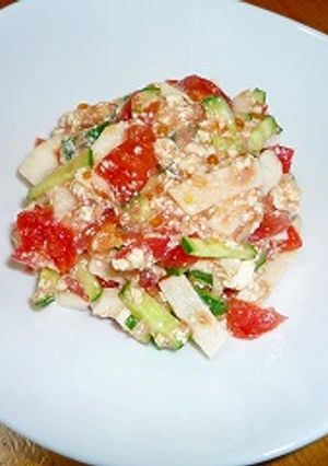 くずし豆腐とトマトのサラダ-レシピのメイン写真