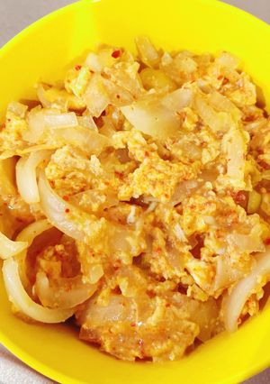 玉ねぎ卵キムチ丼 時短-レシピのメイン写真
