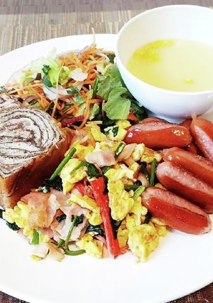 超簡単！モーニング(ブランチ)プレート！-レシピのメイン写真