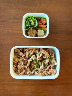 中学生野球弁当33|豚の生姜焼き丼-レシピのメイン写真