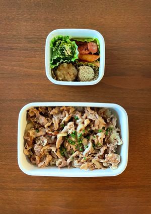 中学生野球弁当33｜豚の生姜焼き丼-レシピのメイン写真