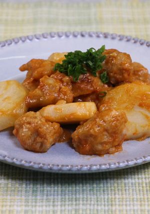 「からあげ」とさといものとまと甘酢あん-レシピのメイン写真