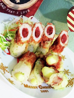 梅とチーズのちくわの磯辺揚げ-レシピのメイン写真