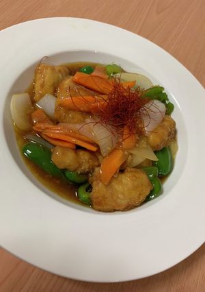 中華鍋で酢豚-レシピのメイン写真