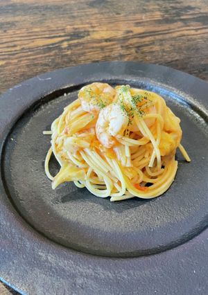 海老とキャベツのトマトクリームパスタ-レシピのメイン写真