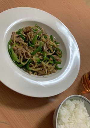 中華鍋で青椒肉絲-レシピのメイン写真