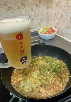 フライパンもんじゃ焼き-レシピのメイン写真