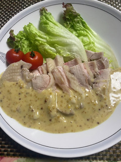 茹で鶏(もも肉)のハニーマスタードソース-レシピのメイン写真