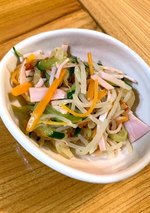 中華くらげ使った中華風もやしサラダ-レシピのメイン写真