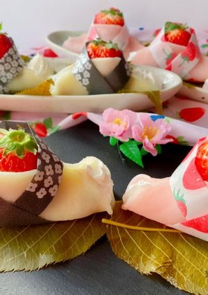 ひな祭り簡単デザート!桜餅おひなさま-レシピのメイン写真