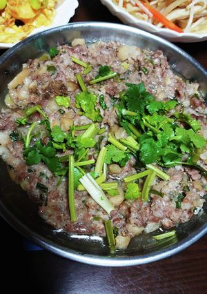 豚肉（粗挽き挽肉）の蒸し物-レシピのメイン写真