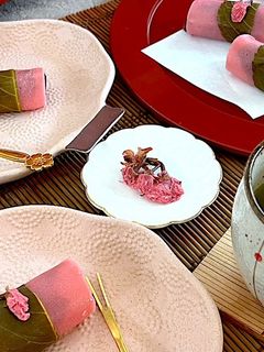もちっと柔らか、ホットプレートで作る桜餅-レシピのメイン写真