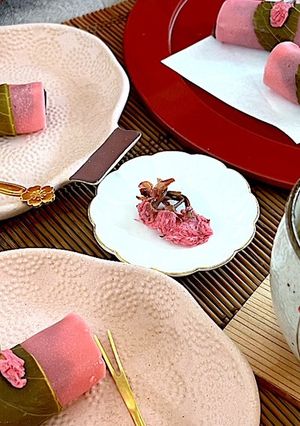 もちっと柔らか、ホットプレートで作る桜餅-レシピのメイン写真