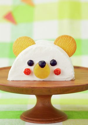離乳食　ハーフケーキくまちゃん-レシピのメイン写真