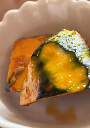 【お弁当】レンジで3分！かぼちゃの煮物-レシピのメイン写真