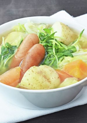 ホワイトデーにも！豆苗と春野菜のポトフ-レシピのメイン写真