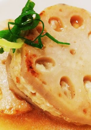 鶏ひき肉とレンコンの挟み焼き-レシピのメイン写真