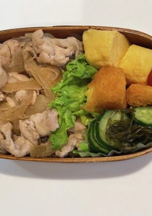 生姜焼きどーん！弁当-レシピのメイン写真