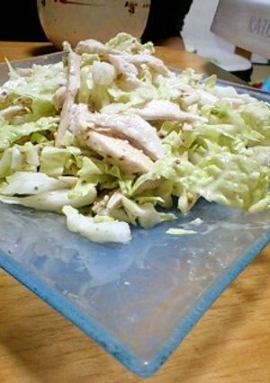 シャッキシャキ！！白菜と鶏ムネ肉でサラダ-レシピのメイン写真