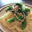 菜の花と桜海老のパスタ